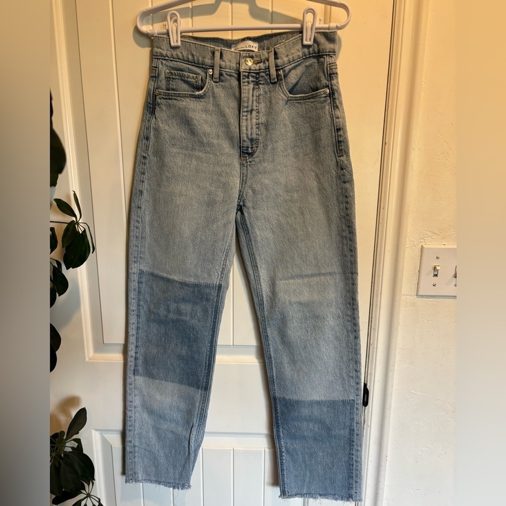 Loft 90s Light Wash Straight Jean Size 24 / 00 - Picture 5 of 6